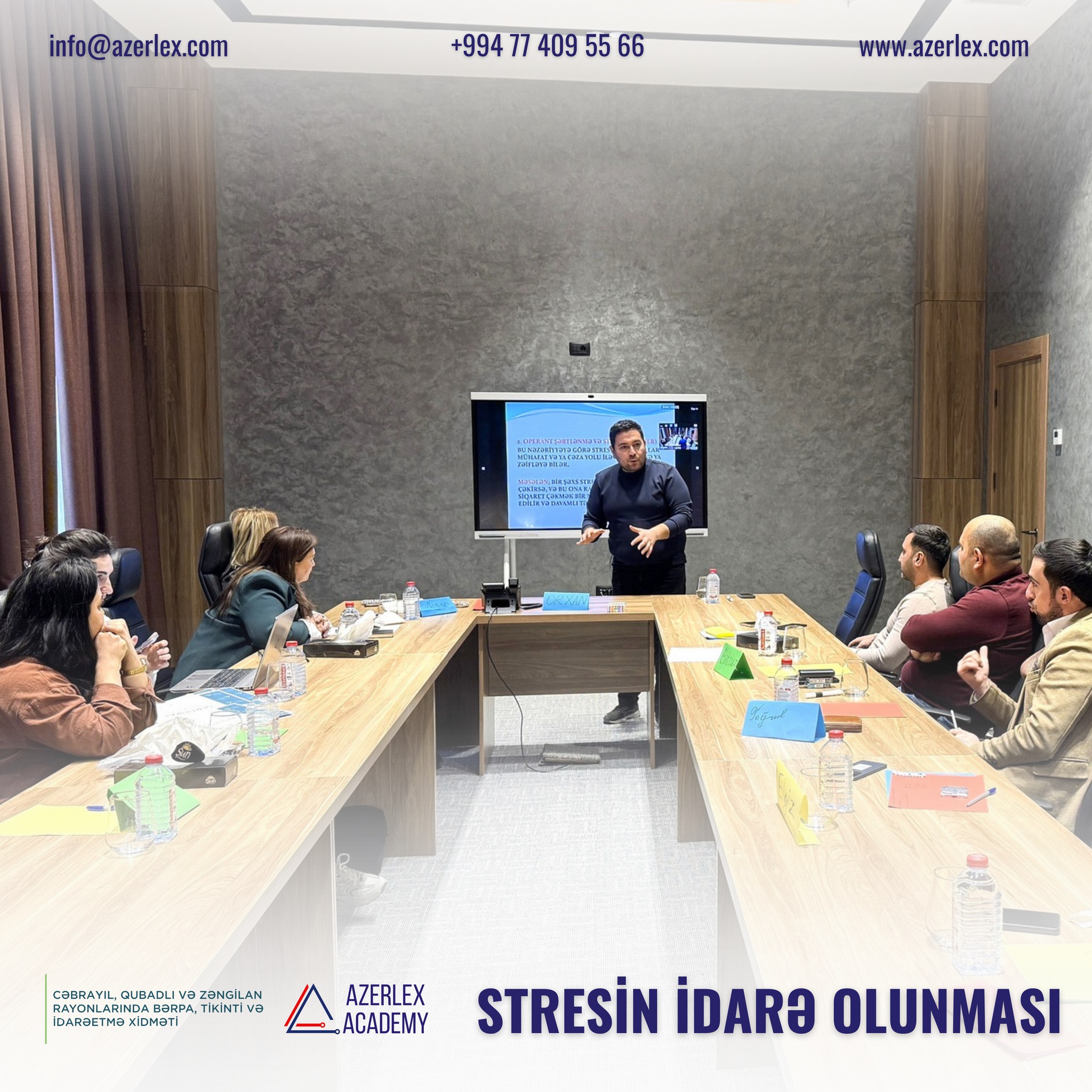 Cəbrayıl, Qubadlı və Zəngilan rayonlarında Bərpa, Tikinti və İdarəetmə Xidməti ilə təlimlər